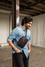 leren crossbody tas Rustler - Afbeelding 4
