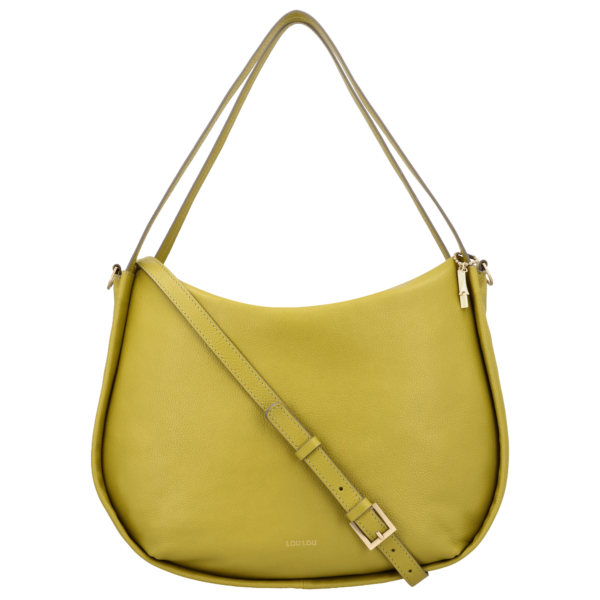 LouLou Lou schoudertas Large cress green, groen voorkant