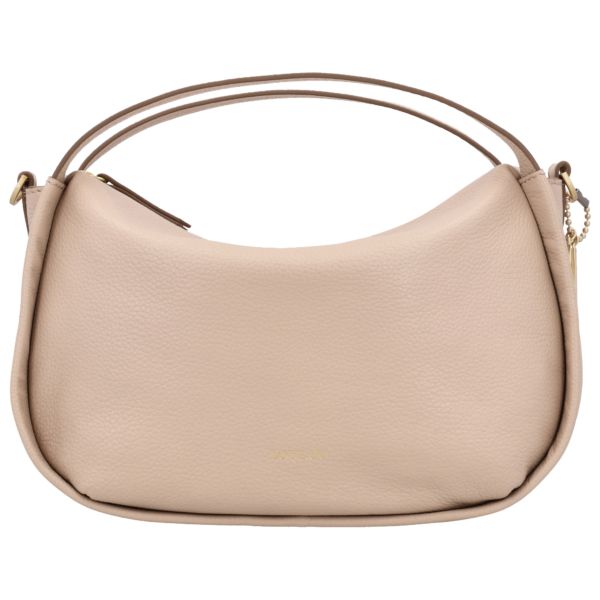 LouLou Lou bag Medium cashmere gold, licht roze voorkant