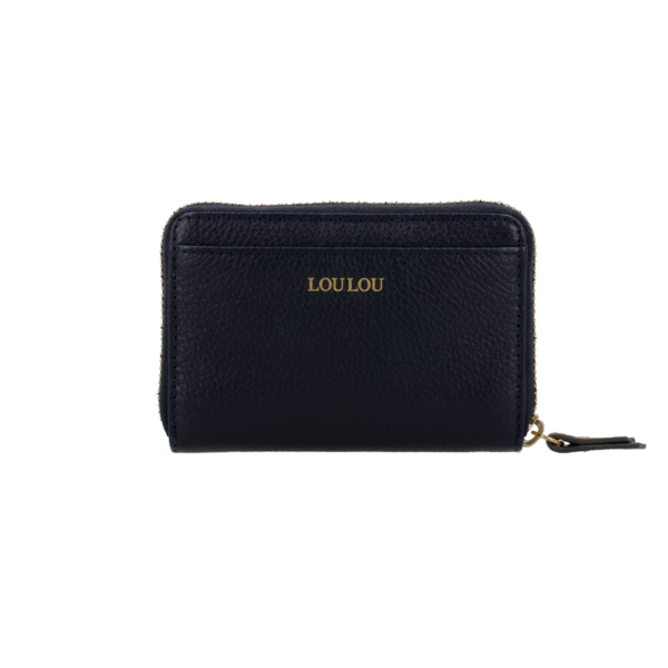 Loulou portemonnee petite emille met vakjes en rits zwart