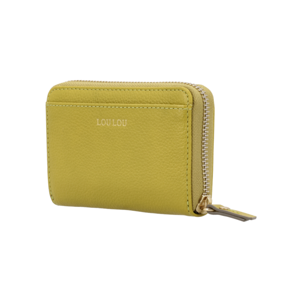 Loulou portemonnee petite emille met vakjes en cress green, groen