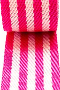 Tassenband 50mm rose wit