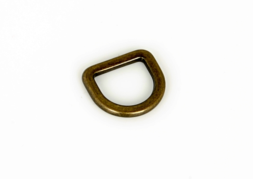 D-ring old brass 14mm