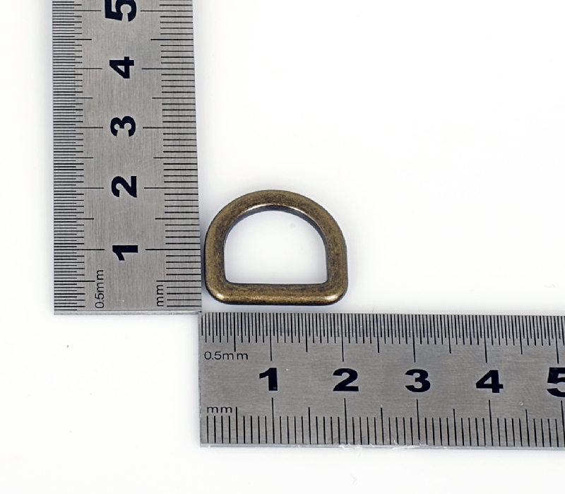 D-ring old brass 14mm